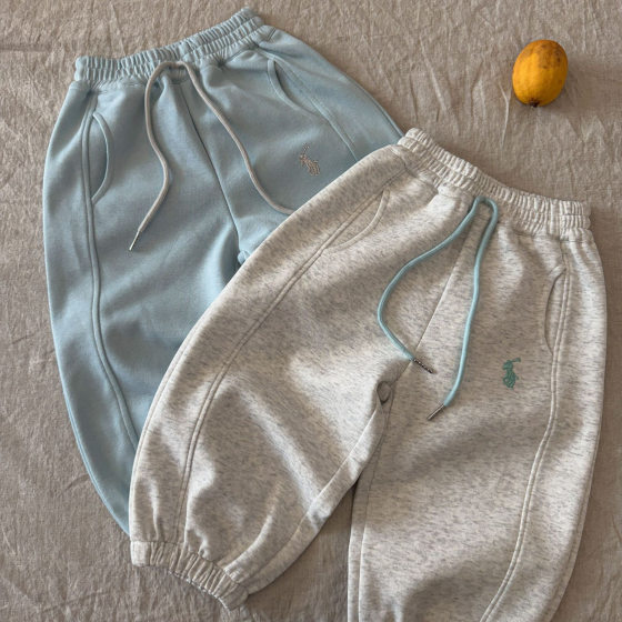 Children's Trousers 2025 Spring Children's Wear New Boys' and Girls' Embroidery Stitching All-match Casual Baby's Leg Pants