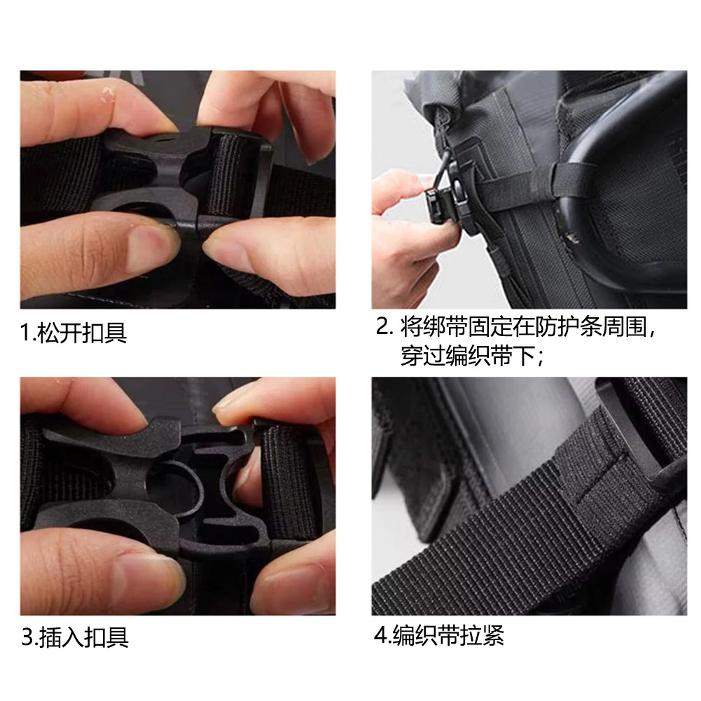 Motorcycle Waterproof Bars Bag Motorcycle Modified Bars Side Bag Quick-release Waterproof Bag Multi-function Large Capacity Car Bag