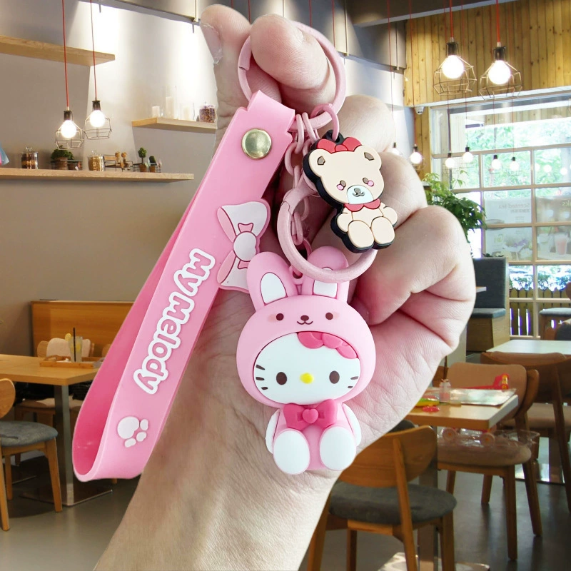 Купить-брелок (Sanrio) милый мультяшный подвеска, силиконовая шпилька для ключей и рюкзаков, мультиизначный персонаж