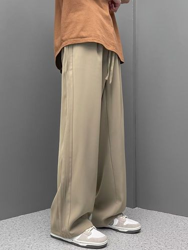 American Retro Khaki Color Men's Summer Trend Brand Design Sense Niche Drape Straight Leg Floor-Length Casual Sport Pants
