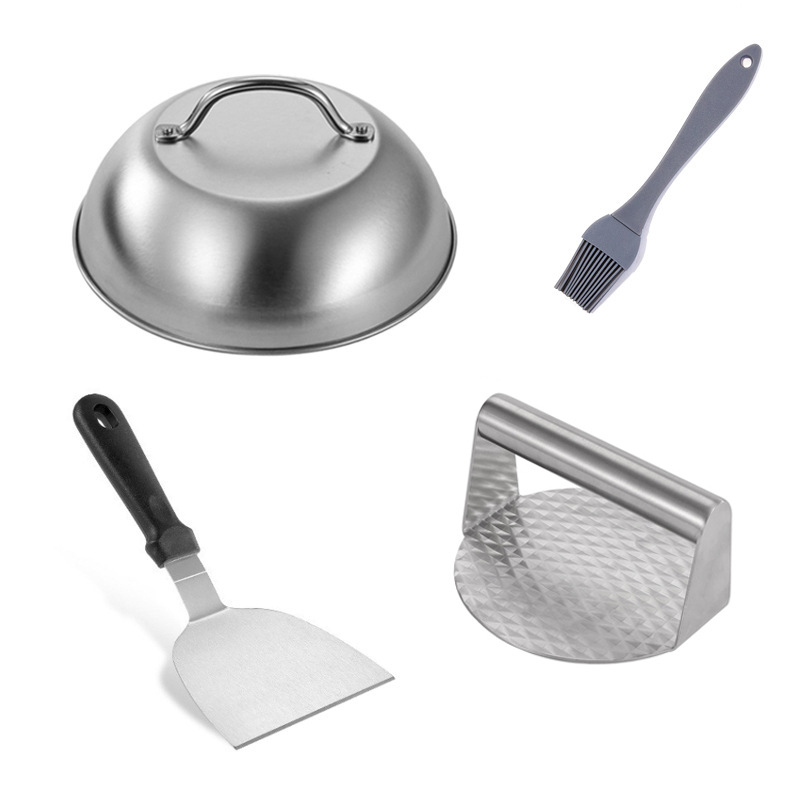 Amazon hamburguesa prensa de carne de acero inoxidable 304 prensa de pastel barbacoa suministros traje de barbacoa al aire libre