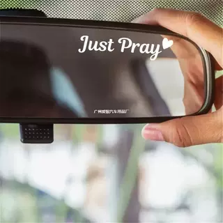 亚马逊跨境外贸热销Pray God Jesus 汽车后视镜装饰贴