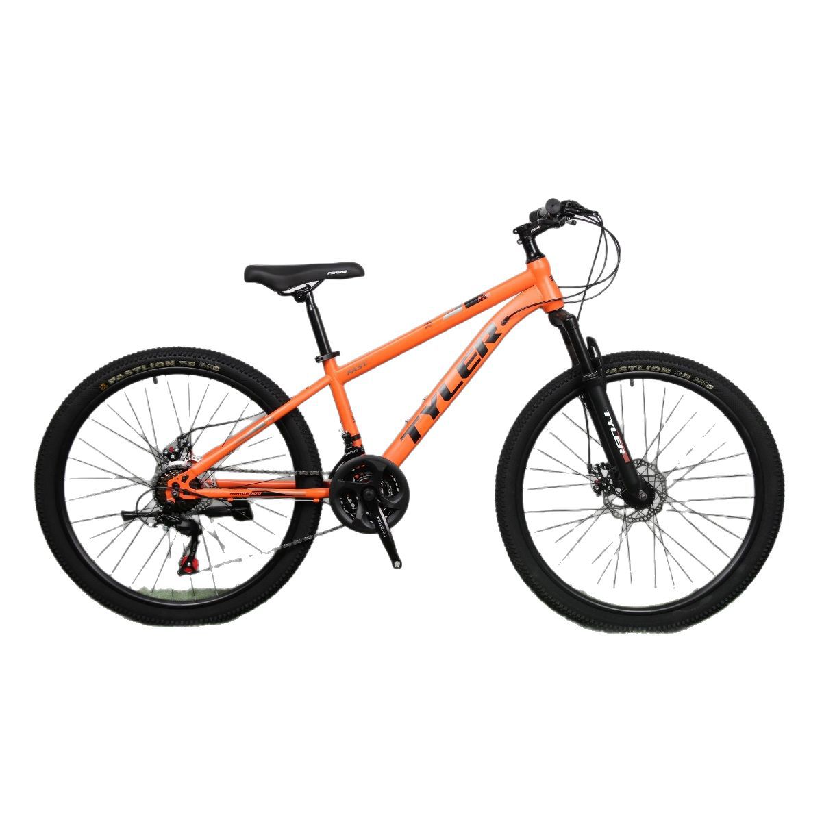 TYLER Cross-border de 24 pulgadas con doble freno de disco, bicicleta de montaña de 26 pulgadas, bicicleta de montaña todoterreno de 21 velocidades