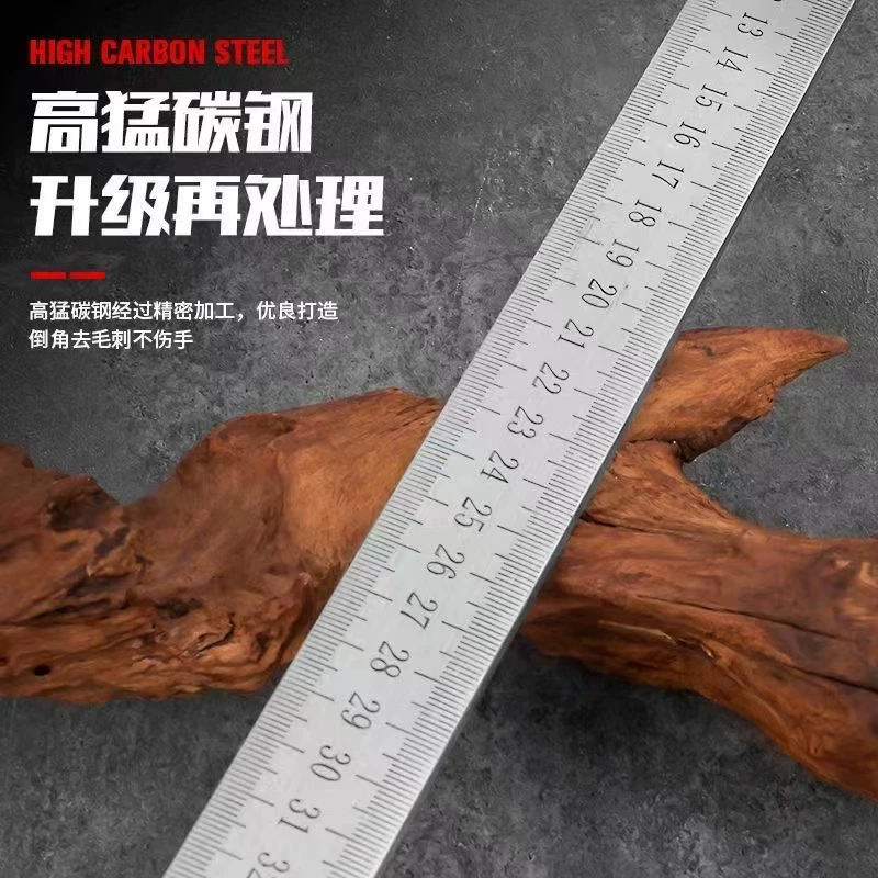 Dragon Spring forged 3mm thick quenched steel ruler defense baton car emergency multi-function thickened ruler
