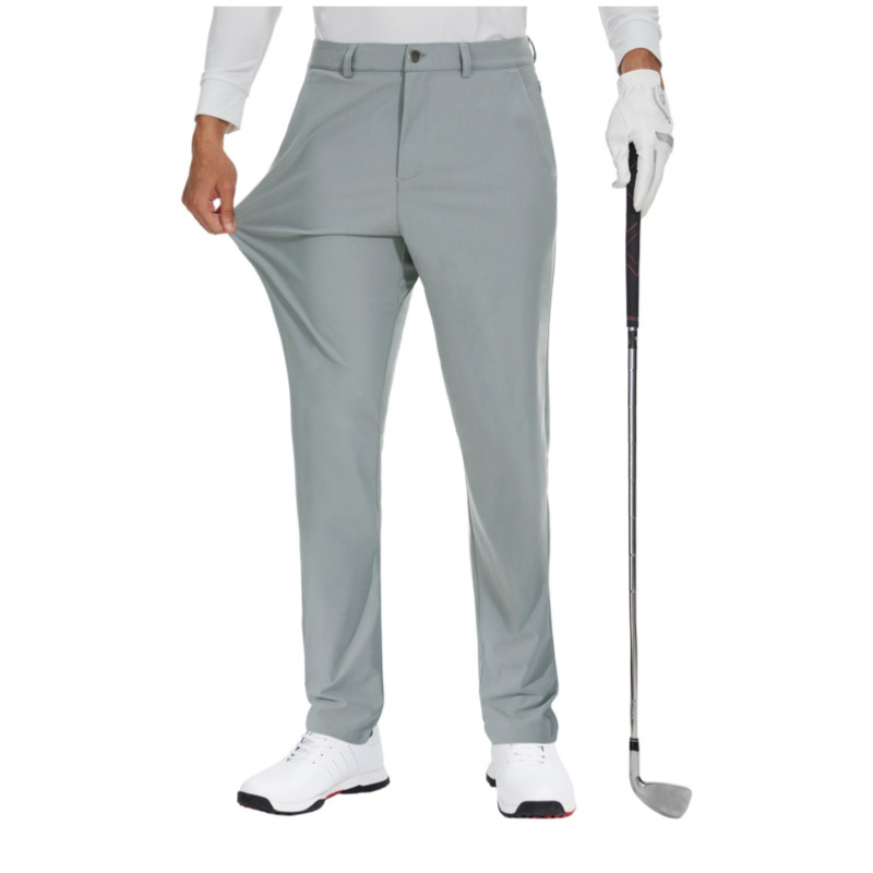 Cross-Border New Men's Outdoor Elastic Quick-Drying Golf Formal Pants Work Business Casual Comfortable Lightweight Trousers