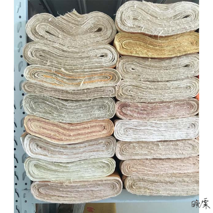 手工毛边纸书法练习云龙皮纸仿古宣纸小专业六尺单*180带半熟做旧