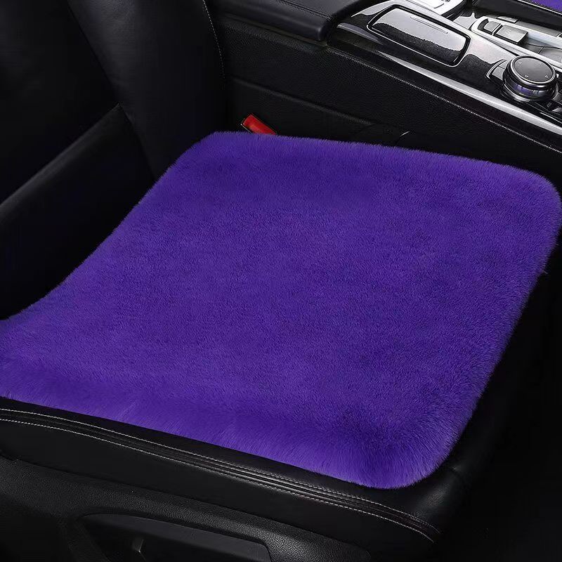 Winter Car Seat Cushion Imitation Rabbit Plush Small Three-Piece Warm and Thickeneded Backless Single Piece Single Cushion Square Cushion Universal Seat Cushion