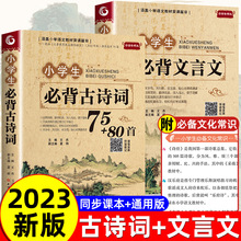 小学生必背古诗词人教版注音文言文小古文100篇小学语文古诗文书