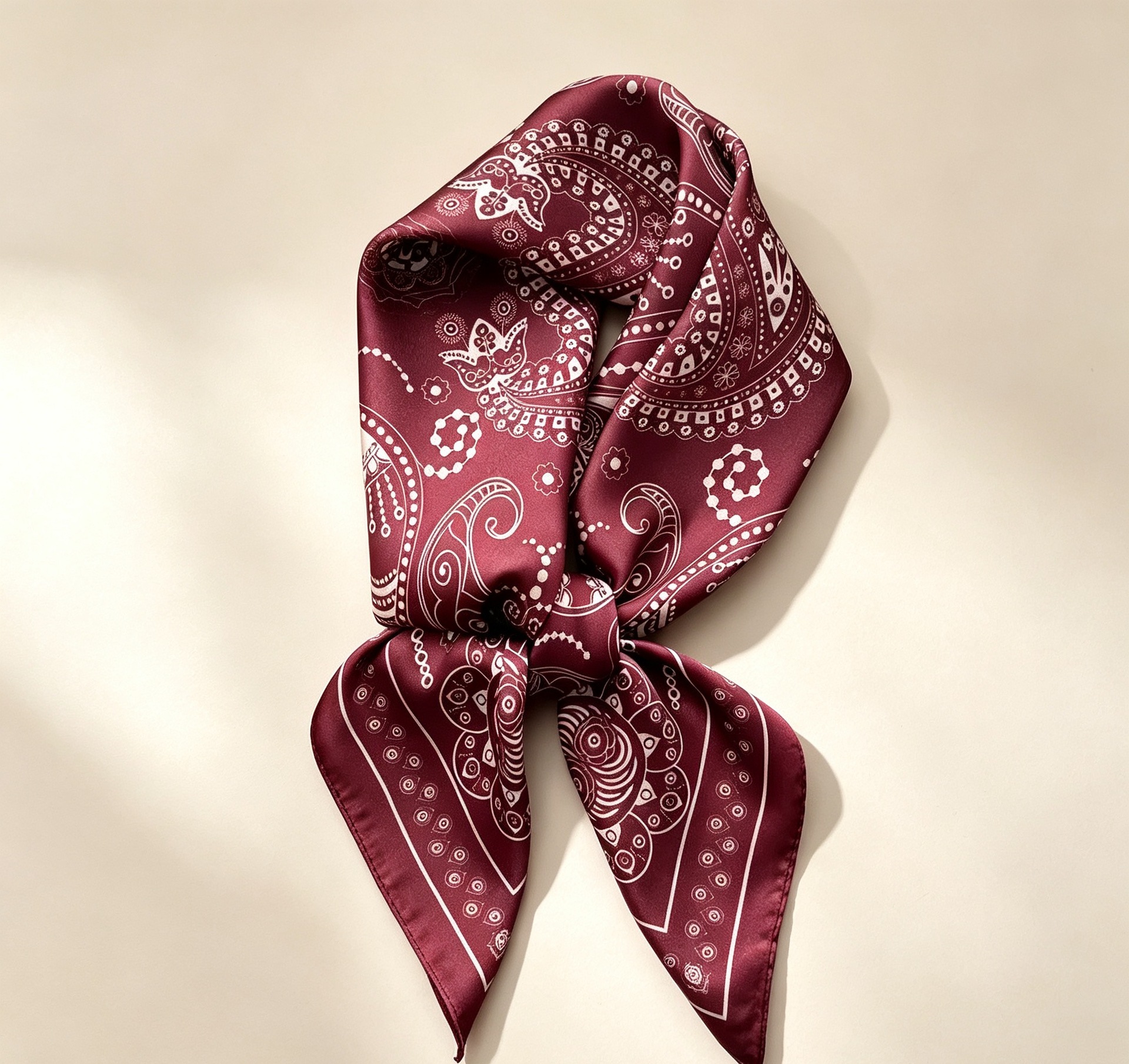 70 bufandas de seda cuadrada alta sensación de moda coreana versátil bufandas de seda de impresión retrógrada
