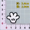 Black and white small gloves (height 2.4*width 2.9)