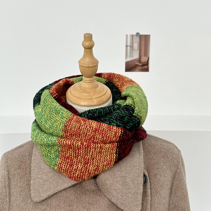 Bufandas de invierno de alta calidad de lana de punto bufandas coreanas super largas y gruesas calentamiento de cuello de mujer cuello