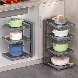 Kitchen pot storage rack pot rack household sink storage rack multi-functional cabinet multi-layer pot rack wholesale
