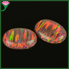 供应OP15 B切割蛋面澳宝界面人造宝石黑欧泊 椭圆形平底素面裸石