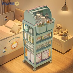 Yeya floor-standing storage rack for baby products multi-layer drawer mobile storage rack without punching simple trolley