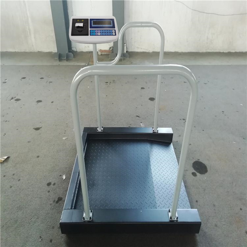 梧州带下票打印轮椅电子地磅 300千克连接医院系统称重透析轮椅秤