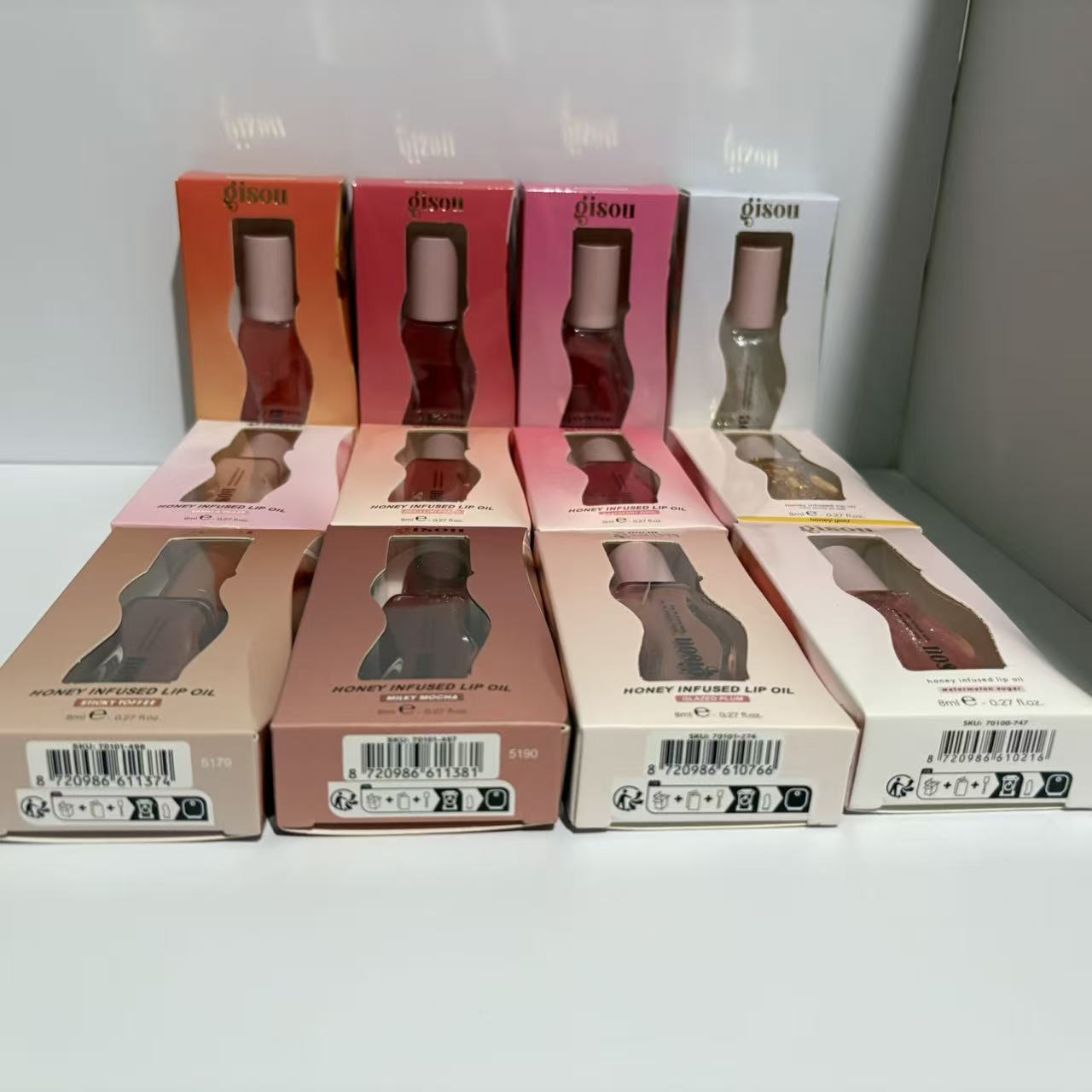 Gisou Dodaq Yağı 8 ml - Qarpız, Bal, Kokos və Çiyələk Ətri
