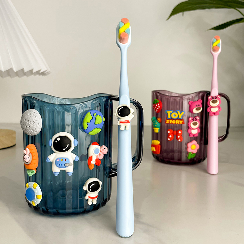 Cute cartoon mouthwash, soft toothbrush, children's brush for men and women, for beloved