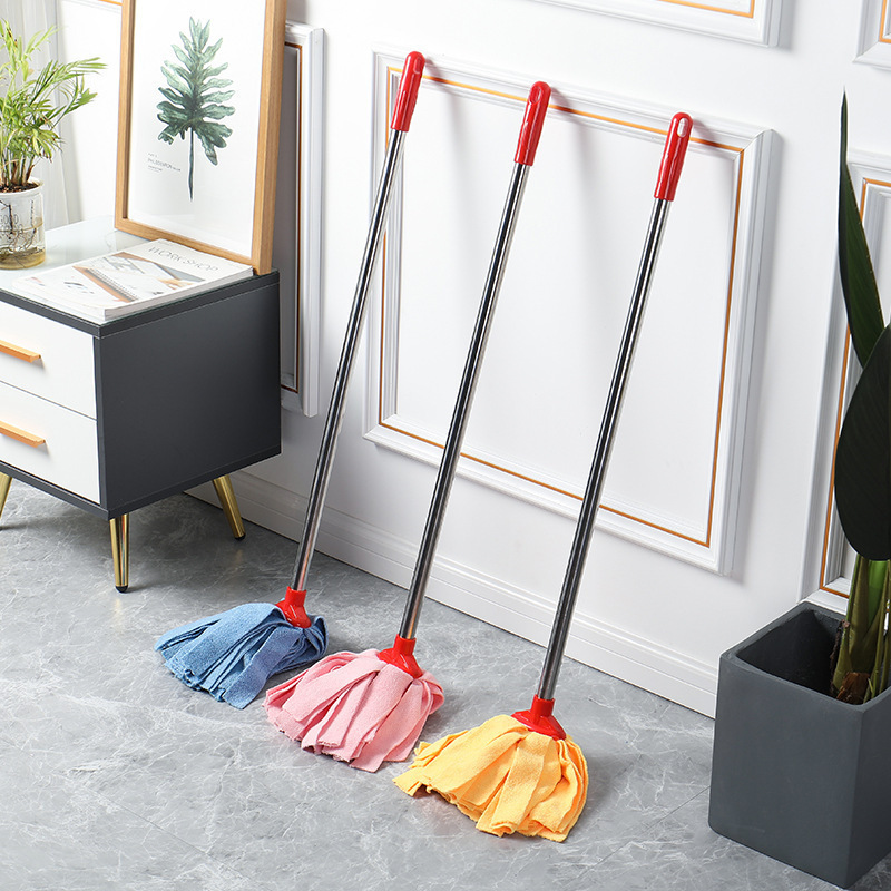 Children's Terry Cloth Mop Old-Fashioned Household Small Mini Baby Lightweight Cleaning Tool Mop Mop Yihonglan