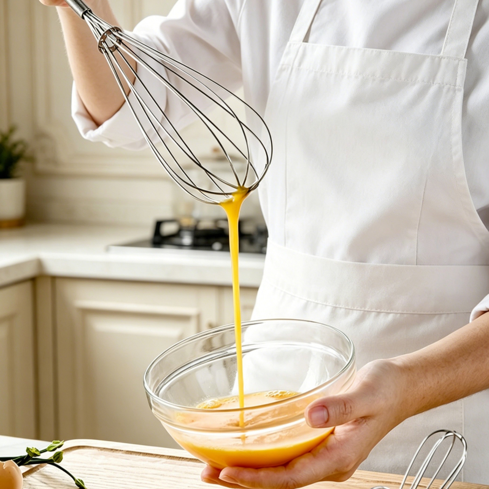 Mango de resorte de acero inoxidable batidor de huevos estilo japonés batidor de huevos de mano batidor de crema de cocina para hornear diy