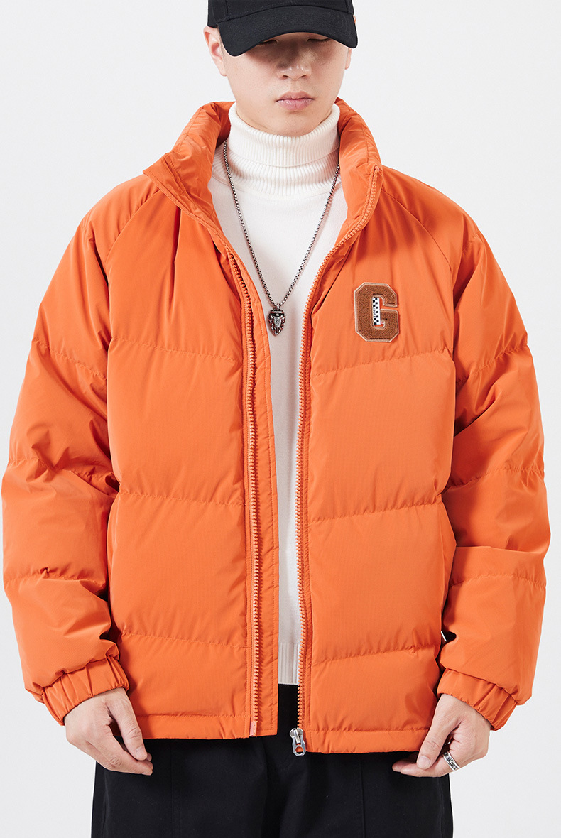 Men's Down Jacket Stand Up Collar Short Winter Warm Puffer Coat_voghion.com