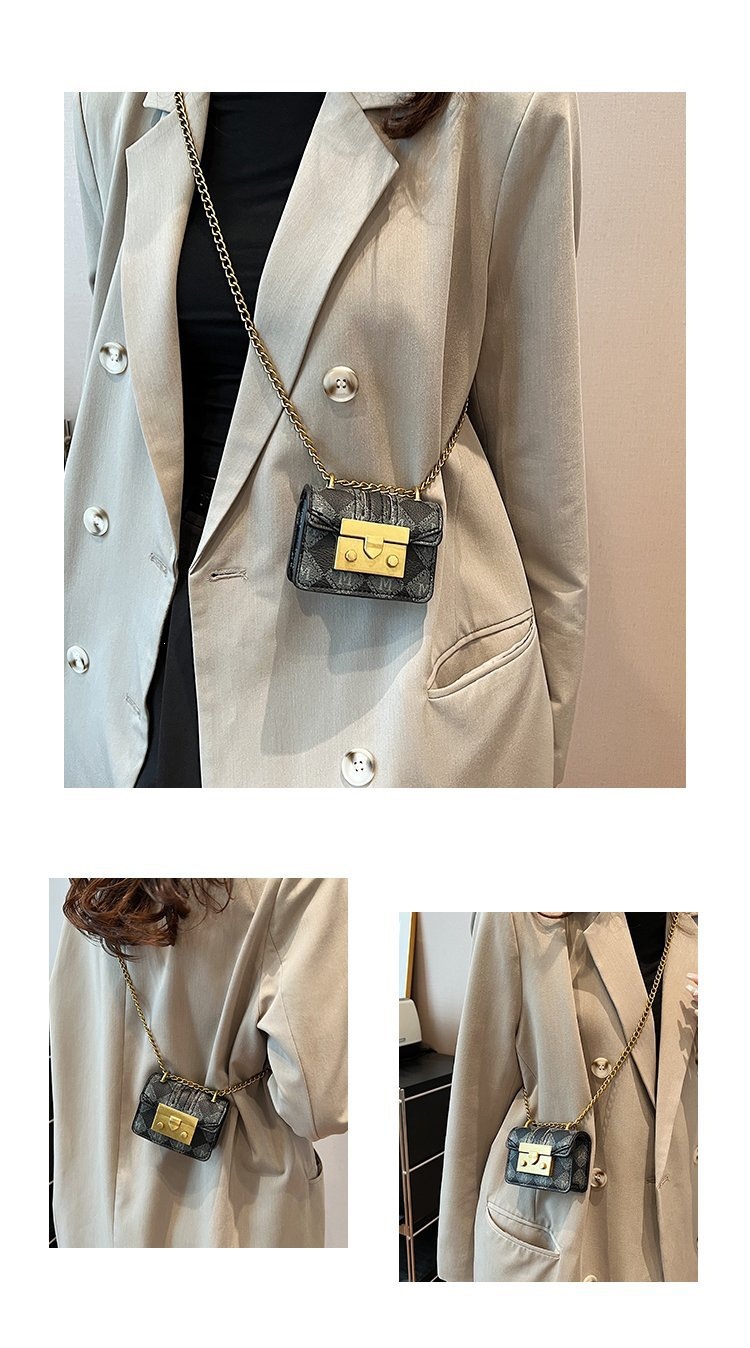 Nicho de moda mini cadena bolso de mujer 2026 nuevo bolso cuadrado simple diario bolso de tela de mujer