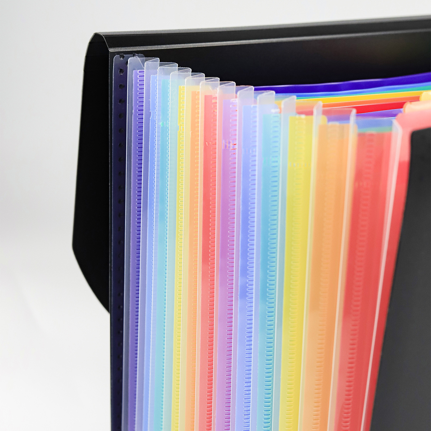 Carpeta de paquete de órgano de arco iris con tapa de una pieza 12 capas 24 capas órgano a4 almacenamiento de carpeta de clasificación multicapa