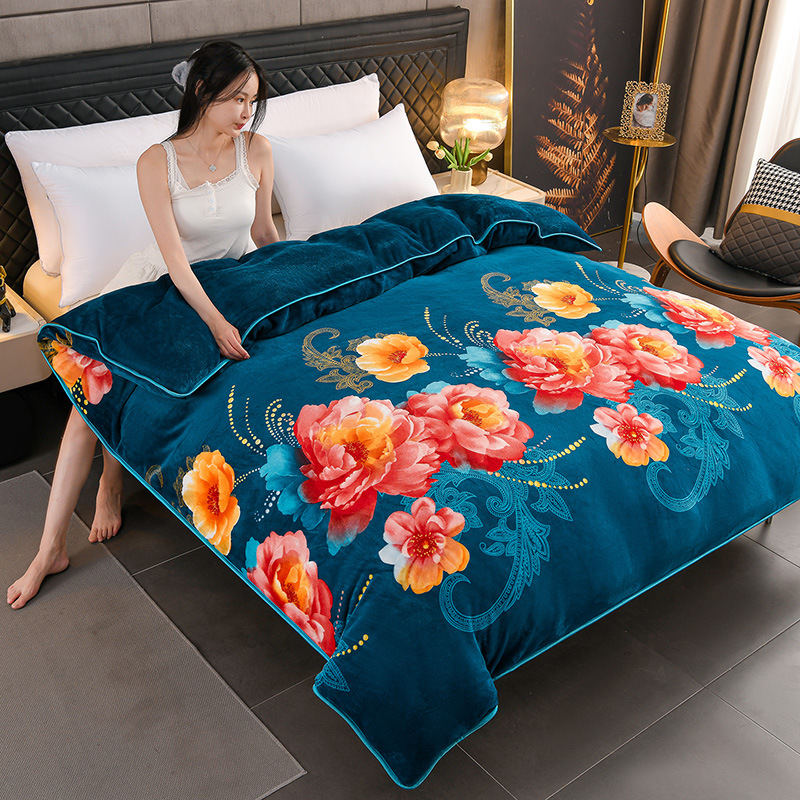 Invierno engrosado y cálido sopa de leche una sola pieza de doble brida sopa de coral red 1.8m 200x230