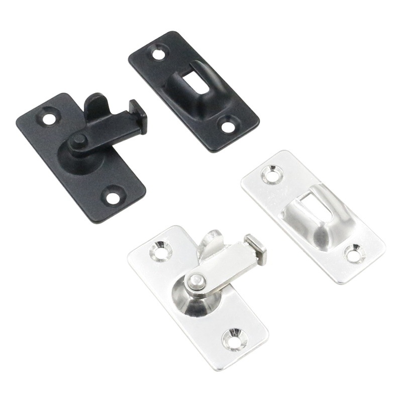 Sukook mini Acero inoxidable 90-Grado cerradura puerta hebilla hogar 90-Grado ángulo recto simple puerta corredera hebilla al por mayor