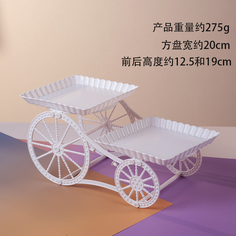 Foreign Trade Multi-Layer Birthday Dessert Table Tray Display Stand Desktop Living Room Coffee Table Table Snack Dessert Stand Fruit Plate