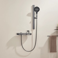 小戸型分体シャワーセット浴室冷熱ノブ増圧クリーム風無頂噴置物入浴器