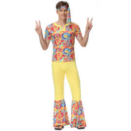 M-XL舞台表演服舞蹈服70年代复古嘻哈服 民族风印第安土著服