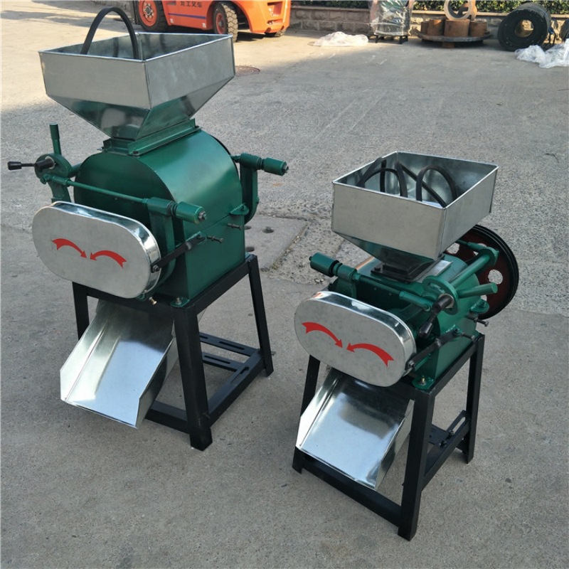 花生芝麻破碎机 大豆小麦燕麦家用型挤扁机 拉丝对辊黄豆挤扁机