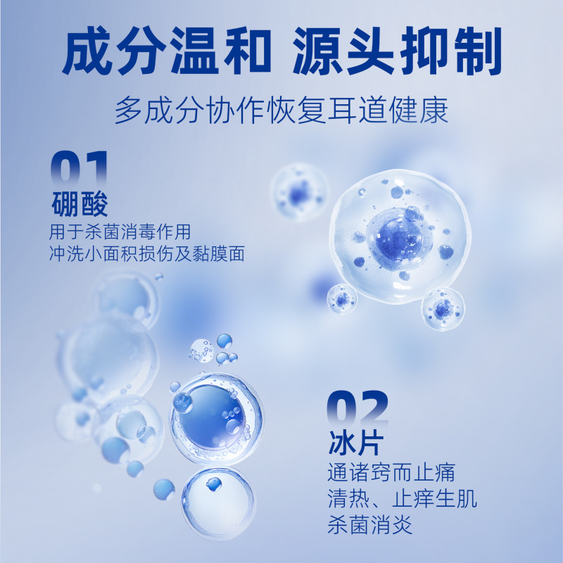 正又制药硼酸冰片滴耳液耳朵发痒耳螨耳屎堵塞耳道清洁液抑菌护理|undefined