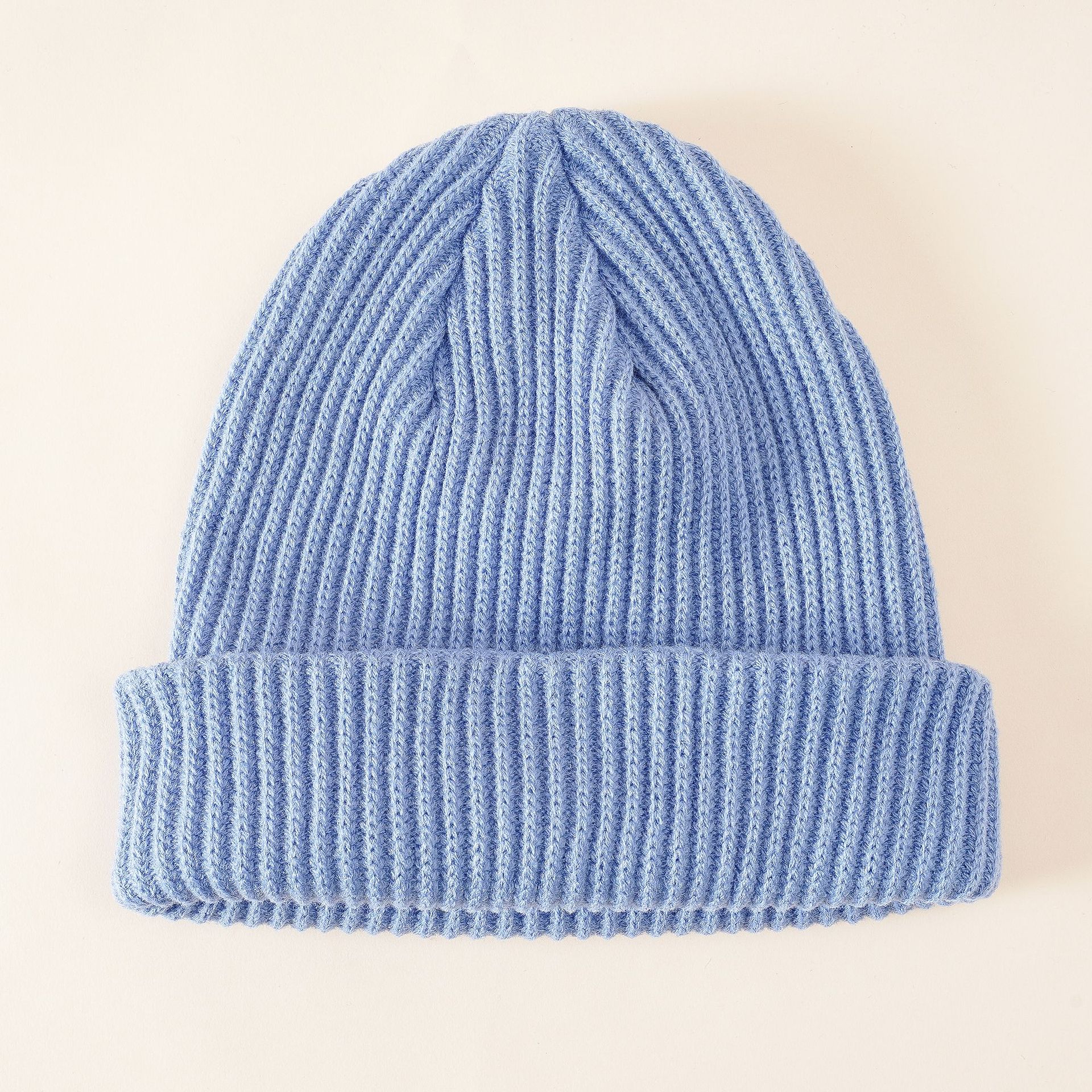 Sombrero de punto de color sólido retro japonés otoño e invierno cálido moda casual sombrero de lana mujer par sombrero de lana de punto moda