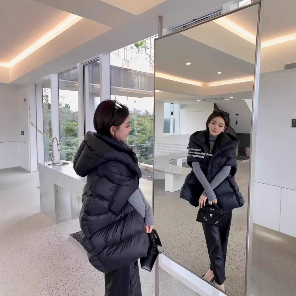 2025 Новый модный пуховый жилет, зимняя европейская женская верхняя одежда 90, жилет на белом утином пуху, благородный и высококачественный