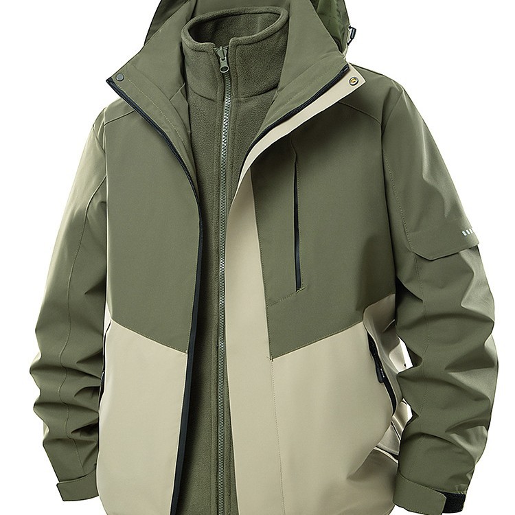 New Hard-Shell Jacket Three-In-One Detachable Polar Fleece Liner Windproof, Waterproof and Anti-Fouling Outdoor Mountaineering Jacket