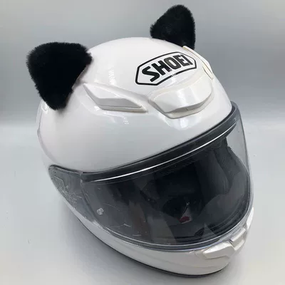 Helmet Decorations Bear Ears Animal Ears Cat Ears Motorcycle Electric Vehicle Motorbike Male and Female Riders Ski Helmet Accessories (Motosiklet dəbilqələri) - black-triangle-bear-ears