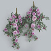 Balcony pipe wrapped simulation rose vine door to cover the decorative simulation 22 French rose wall hanging flowers