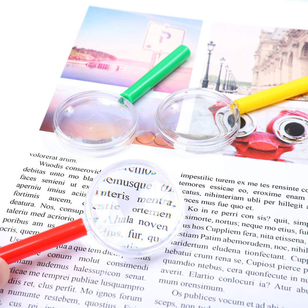 Acrylic handheld magnifying glass