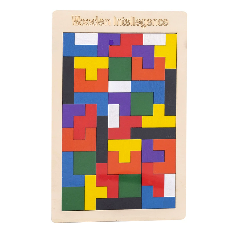 Wooden tetris, constructor, brainteaser, smart toy, wholesale