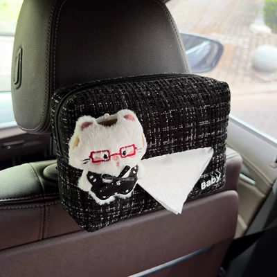 Car tissue box/set – cat car-mounted tissue box, hanging