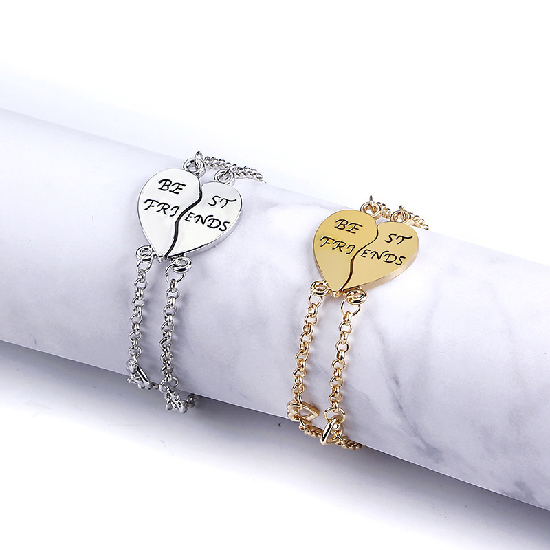 Europe and the United States hot-selling good friend bracelet best friends bracelet love two-piece stitching cross-border hot selling Europe and the United States hot-selling good friend bracelet best friends bracelet love two-piece stitching cross-border hot selling