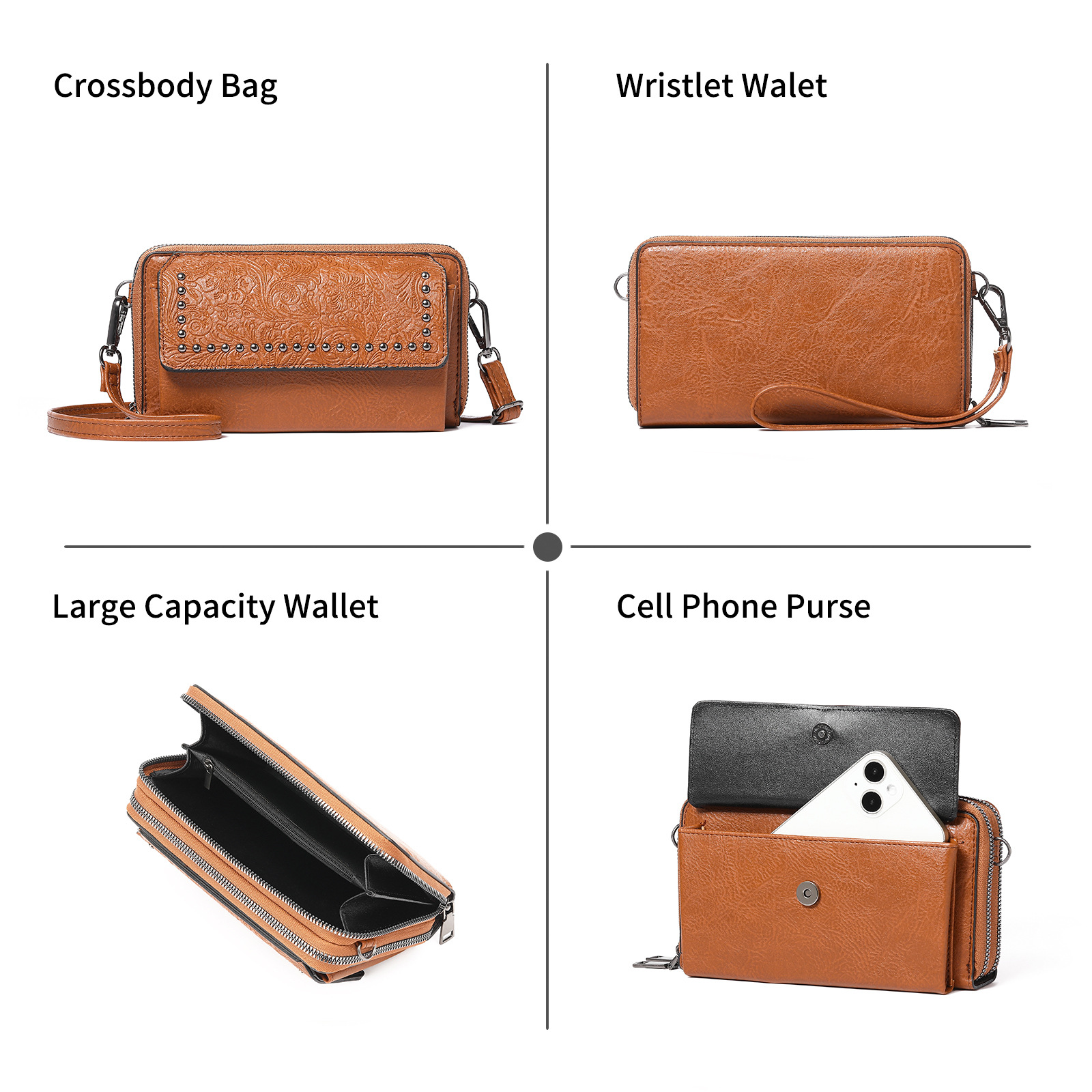 Borsa a tracolla da donna con rilievo stile europeo_voghion.com