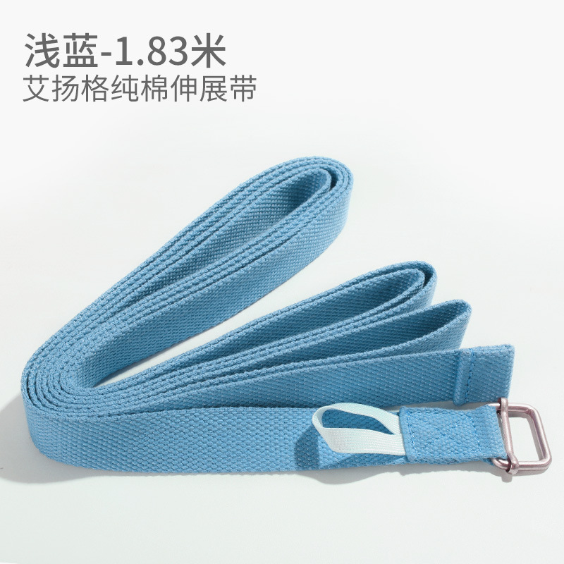 綿質の専門の艾揚格ヨガのストレッチベルトの滑り止めの補助のストレッチベルトの動作は固定の訓練のゴムバンドを矯正します。