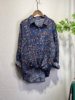 Autumn shirt, long-sleeve, floral print, cotton and linen, loose fit, western style