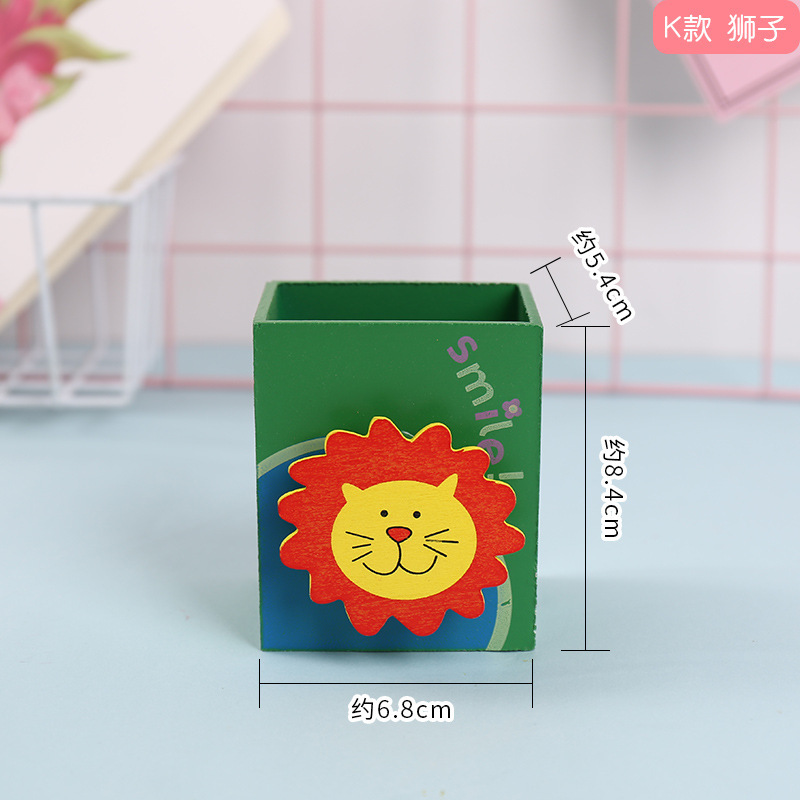 작은 사자/녹색 펜 홀더