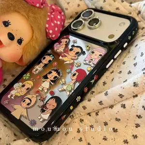 Cute Cartoon Mirror Jade Pattern Suitable for iPhone 17 Pro Max Apple 16 Phone Case 15 New Model 14 for Women