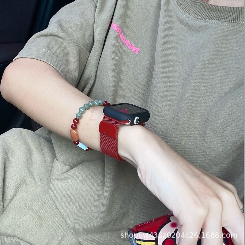 Ins Multi-color Milanese Nice Metal Magnetic AppleiwatchS10 Huaqiang North Strap Unisex Ins Multi-color Milanese Nice Metal Magnetic AppleiwatchS10 Huaqiang North Strap Unisex
