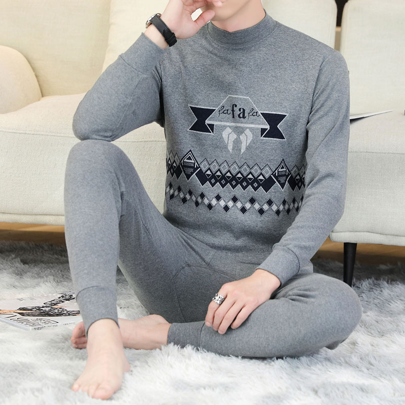 804 그레이 미드칼라 [순면 속옷세트]