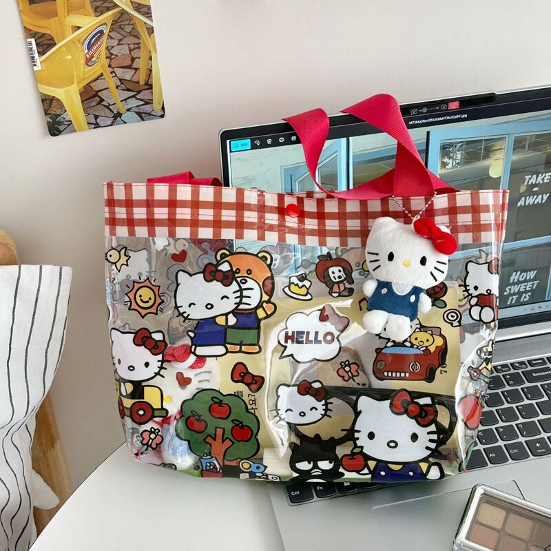 漫画 PVC ハンドバッグ透明旅行ポータブル大容量ショルダーバッグ入浴水泳防水ハンドバッグ|undefined